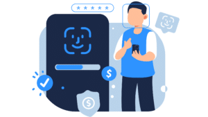 person completing identity verification check