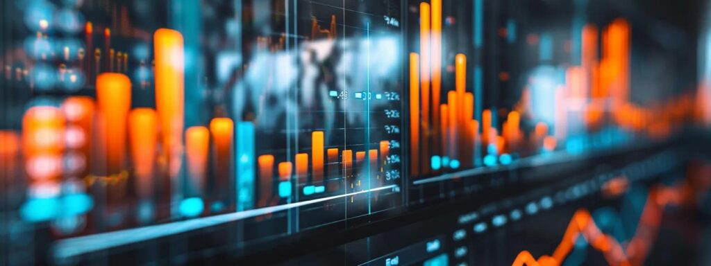 a sleek and modern office workspace showcases a digital dashboard displaying advanced technologies for electronic identity verification, highlighting graphs and data analysis for biometric matching and document authentication.