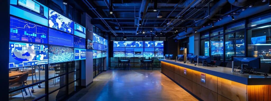 a sleek, modern office setting features a diverse team intensely collaborating over digital screens displaying complex data analytics and regulatory compliance graphics, symbolizing the evolving landscape of electronic identity verification.