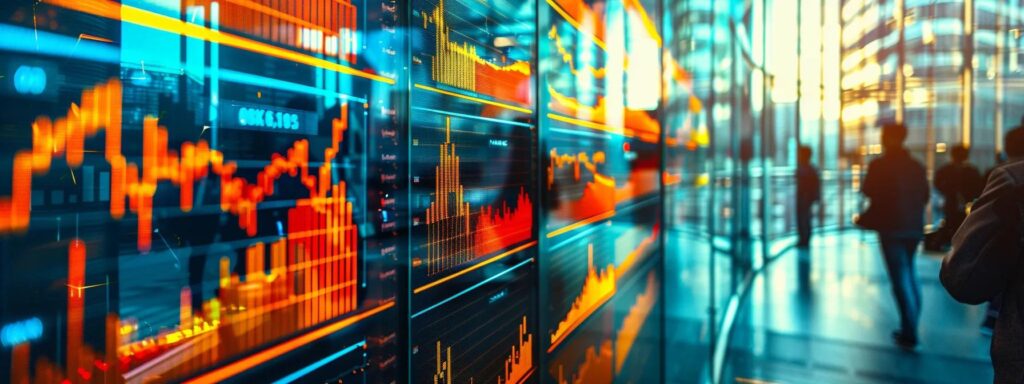 a sleek, modern office space filled with illuminated screens displaying financial data and regulatory frameworks, highlighting the dynamic environment of aml compliance and oversight in the united states.